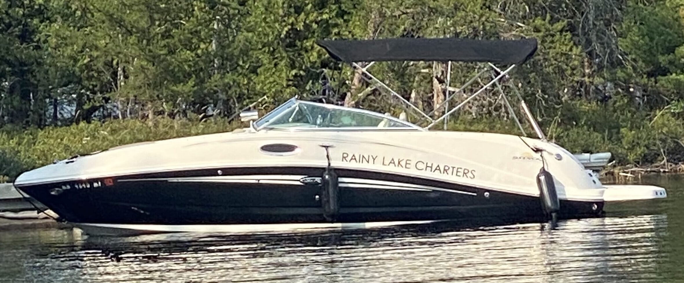 Captain Ken on Sea Ray Sundeck 260 exploring Rainy Lake